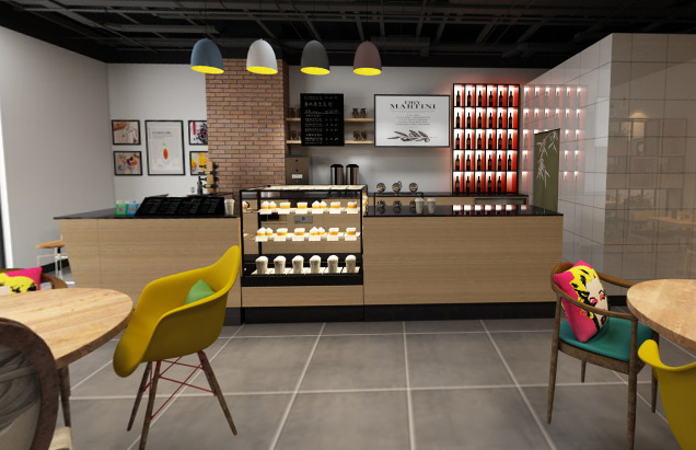 現(xiàn)代風(fēng)格奶茶店裝修設(shè)計(jì)案例