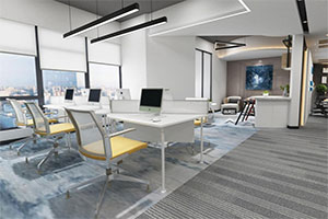 廣州承廣電子科技辦公室裝修設(shè)計(jì)全景圖