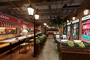 卡通餐廳裝修設(shè)計全景效果圖