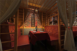 簡(jiǎn)約現(xiàn)代餐廳裝修設(shè)計(jì)全景效果圖