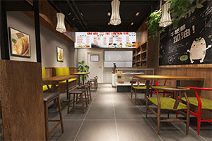 羊肉湯餐飲店裝修設計全景效果圖