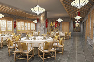 450新中式餐飲店裝修設(shè)計全景案例