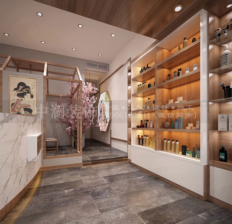 800方新中式美容院裝修設(shè)計(jì)案例